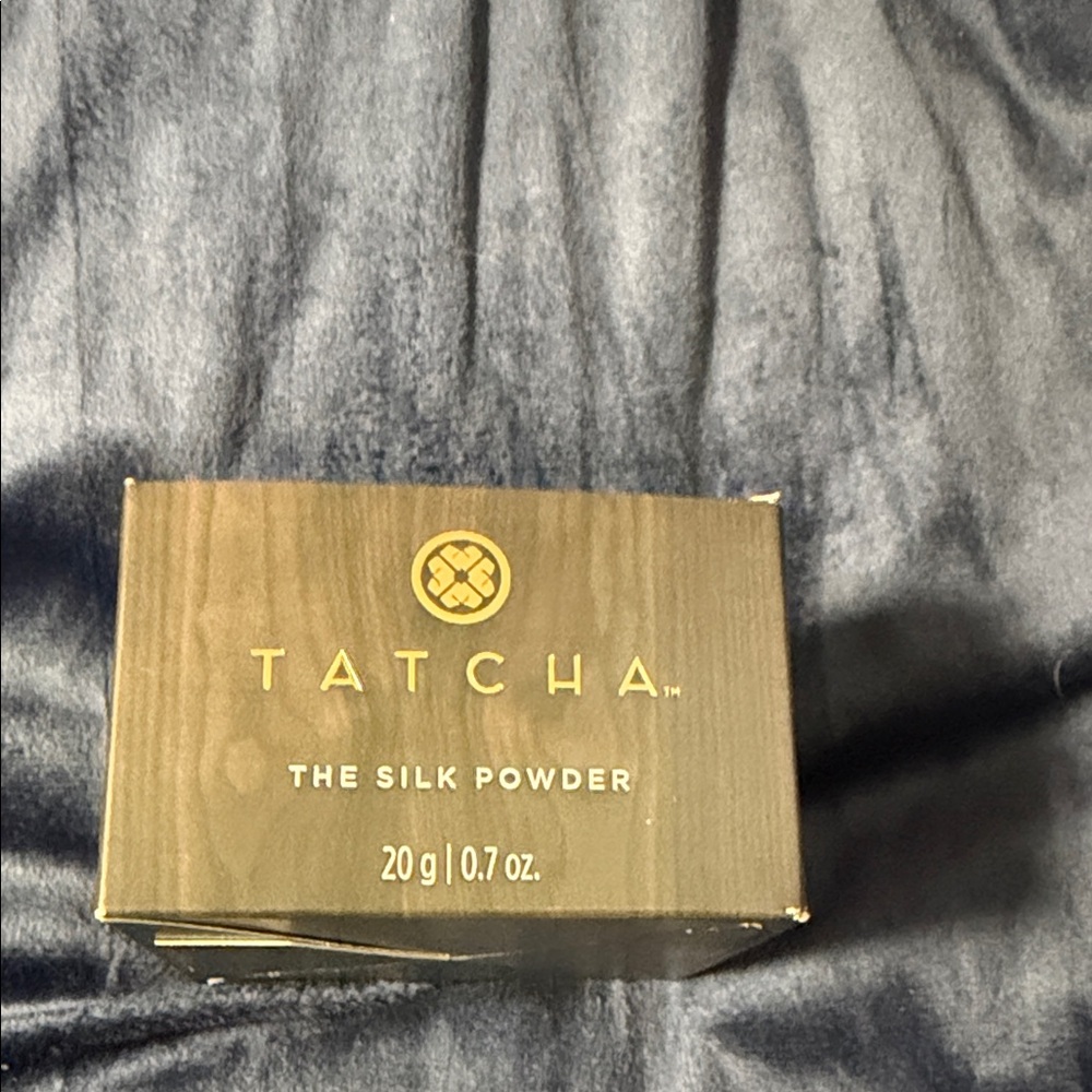 Tatcha Silk Powder Box in Brown and Gold Accents